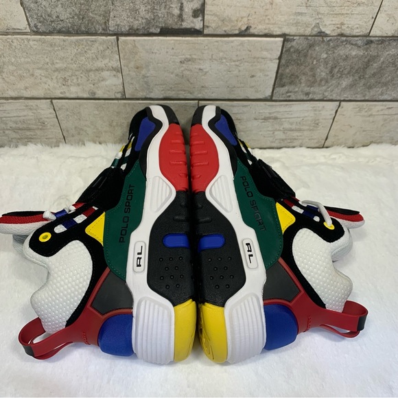 Ralph Lauren Polo Sport PS100 Mens High Top Shoes, Black Multicolor SIZE 12 - Picture 12 of 14